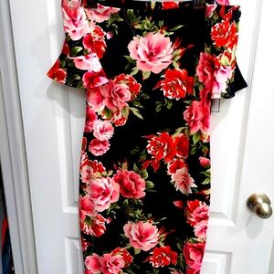 Floral off the shoulder dress